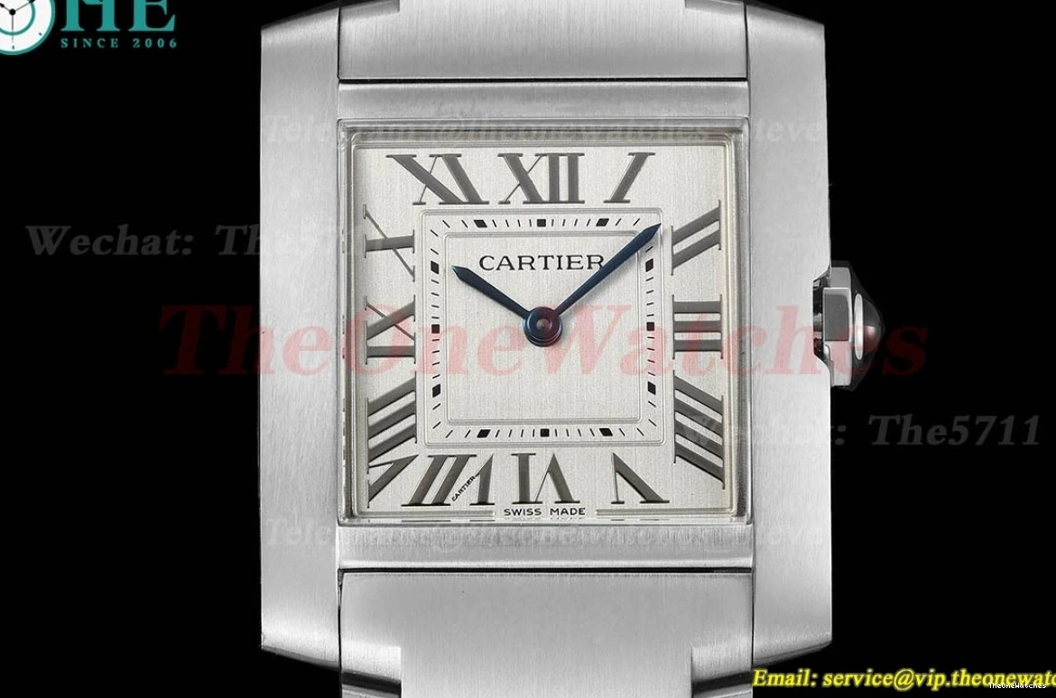 Tank SS SS 27mm Française 8848F Quartz Dial Silver 0326